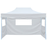 Vidaxl partytent met 3 zijwanden inklapbaar 291x413x315 cm wit