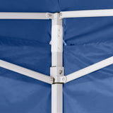 Vidaxl partytent met 2 zijwanden inklapbaar 2x2 m staal blauw