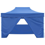 Vidaxl partytent met 4 zijwanden inklapbaar 3x4 m staal blauw