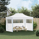 Vidaxl partytent met 3 zijwanden inklapbaar 280x410x315 cm staal wit