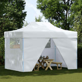 Vidaxl partytent met 4 zijwanden inklapbaar 280x410x315 cm staal wit