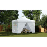 Vidaxl partytent met 4 zijwanden inklapbaar 280x410x315 cm staal wit