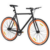 Vidaxl fiets met vaste versnelling 700 c 51 cm zwart en oranje