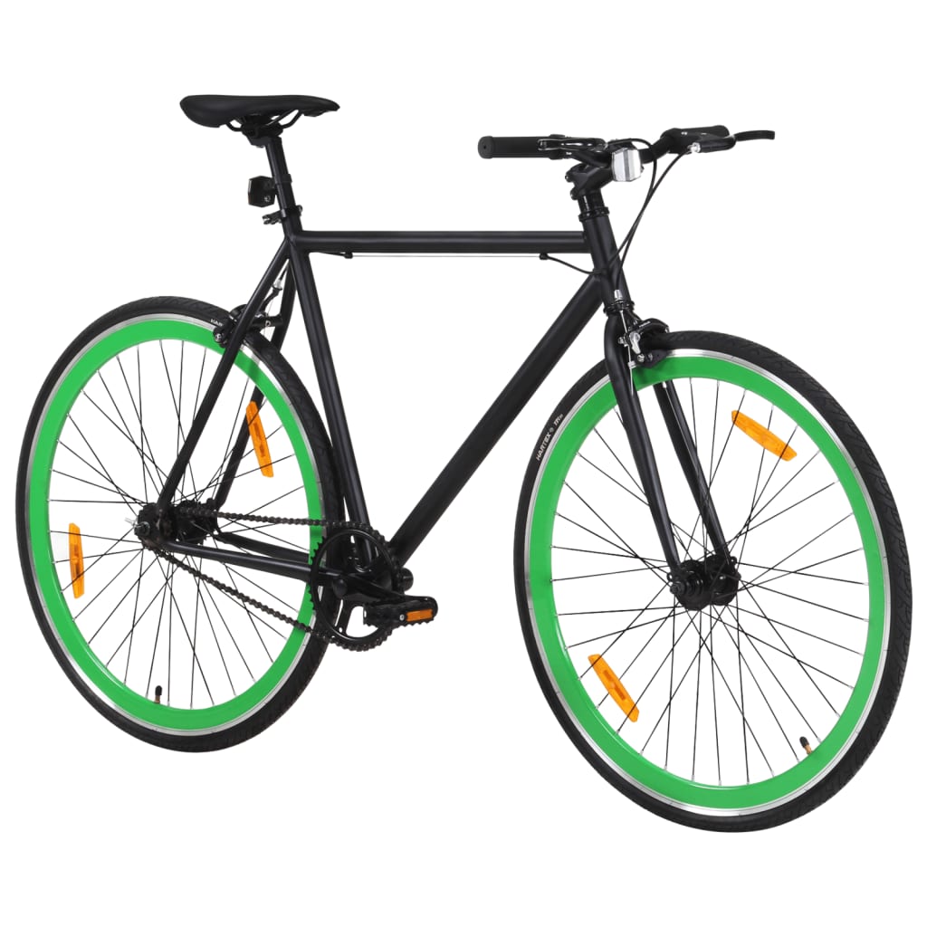 VidaXL Fiets met vaste versnelling 700 c 51 cm zwart en groen