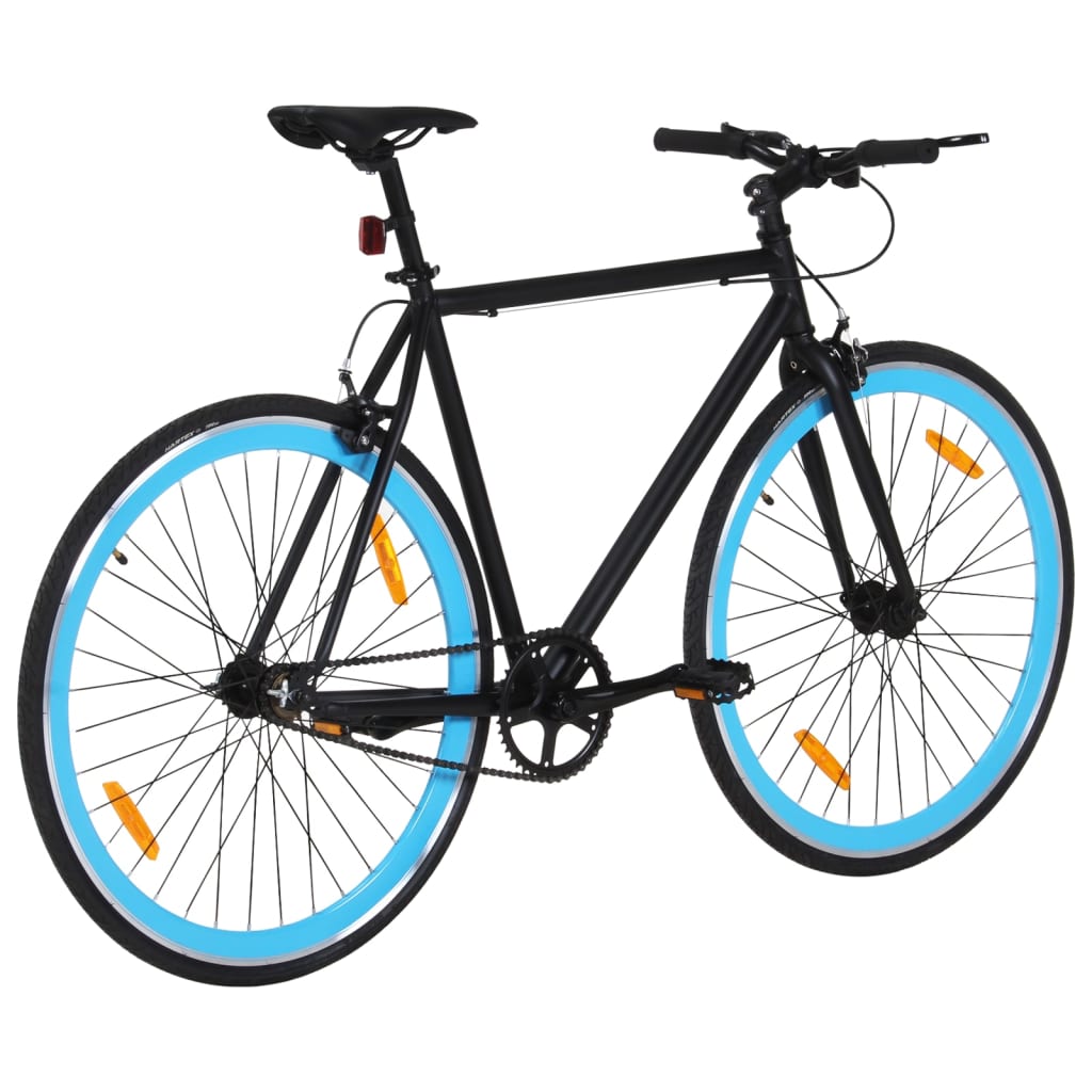 VidaXL Fiets met vaste versnelling 700 c 51 cm zwart en blauw