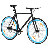 Vidaxl fiets met vaste versnelling 700 c 55 cm zwart en blauw