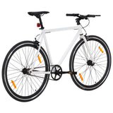 VidaXL Fiets met vaste versnelling 700 c 51 cm wit en zwart