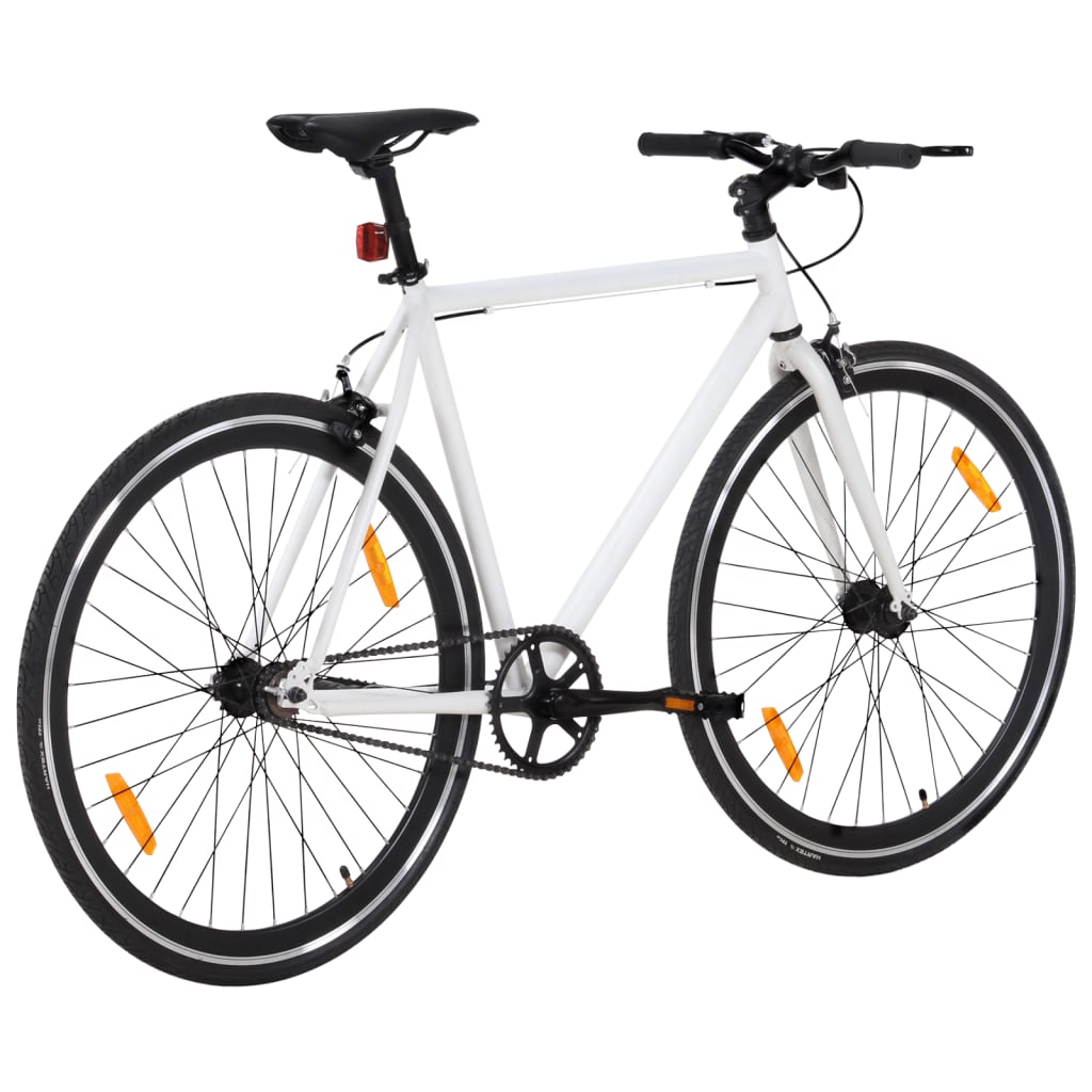 Vidaxl fiets met vaste versnelling 700 c 55 cm wit en zwart