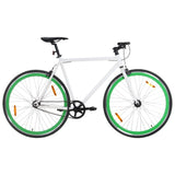 Vidaxl fiets met vaste versnelling 700 c 51 cm wit en groen