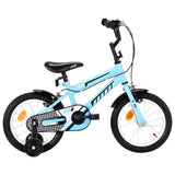 VidaXL Kinderfiets 14 inch zwart en blauw