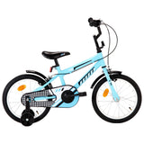 VidaXL Kinderfiets 16 inch zwart en blauw