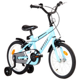 VidaXL Kinderfiets 16 inch zwart en blauw