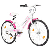 VidaXL Kinderfiets 24 inch roze en wit