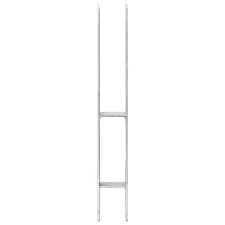 Vidaxl grondankers 6 st 7x6x60 cm gegalvaniseerd staal zilverkleurig