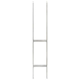 Vidaxl grondankers 6 st 10x6x60 cm gegalvaniseerd staal zilverkleurig