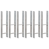 Vidaxl grondankers 6 st 14x6x60 cm gegalvaniseerd staal zilverkleurig