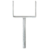 Vidaxl grondankers 6 st 12x6x30 cm gegalvaniseerd staal zilverkleurig