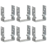 Vidaxl grondankers 6 st 12x6x15 cm gegalvaniseerd staal zilverkleurig