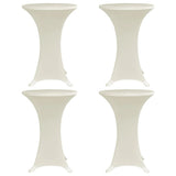 Vidaxl statafelhoes 4 st stretch ø70 cm crème