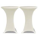 Vidaxl statafelhoes 4 st stretch ø70 cm crème