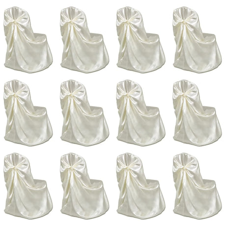 Vidaxl stoelhoes voor bruiloft 12 st crème