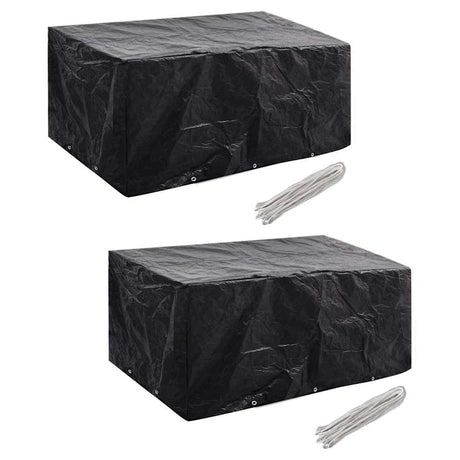 Vidaxl tuinmeubelhoezen poly rattan 2 st 6-persoons 240x140 cm