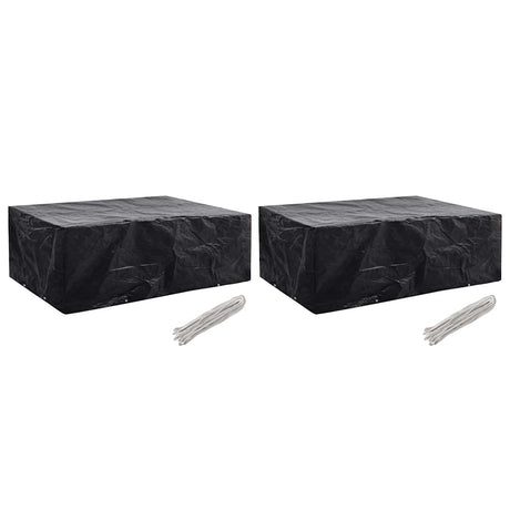 Vidaxl tuinmeubelhoezen 2 st 8 ogen 242x162x100 cm
