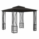 Vidaxl prieel met netten 300x300x265 cm antracietkleurig