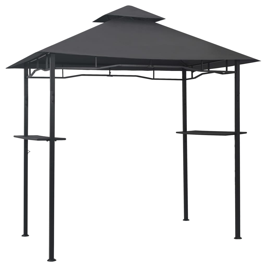 VidaXL Barbecue paviljoen 240x150x255 cm staal antraciet