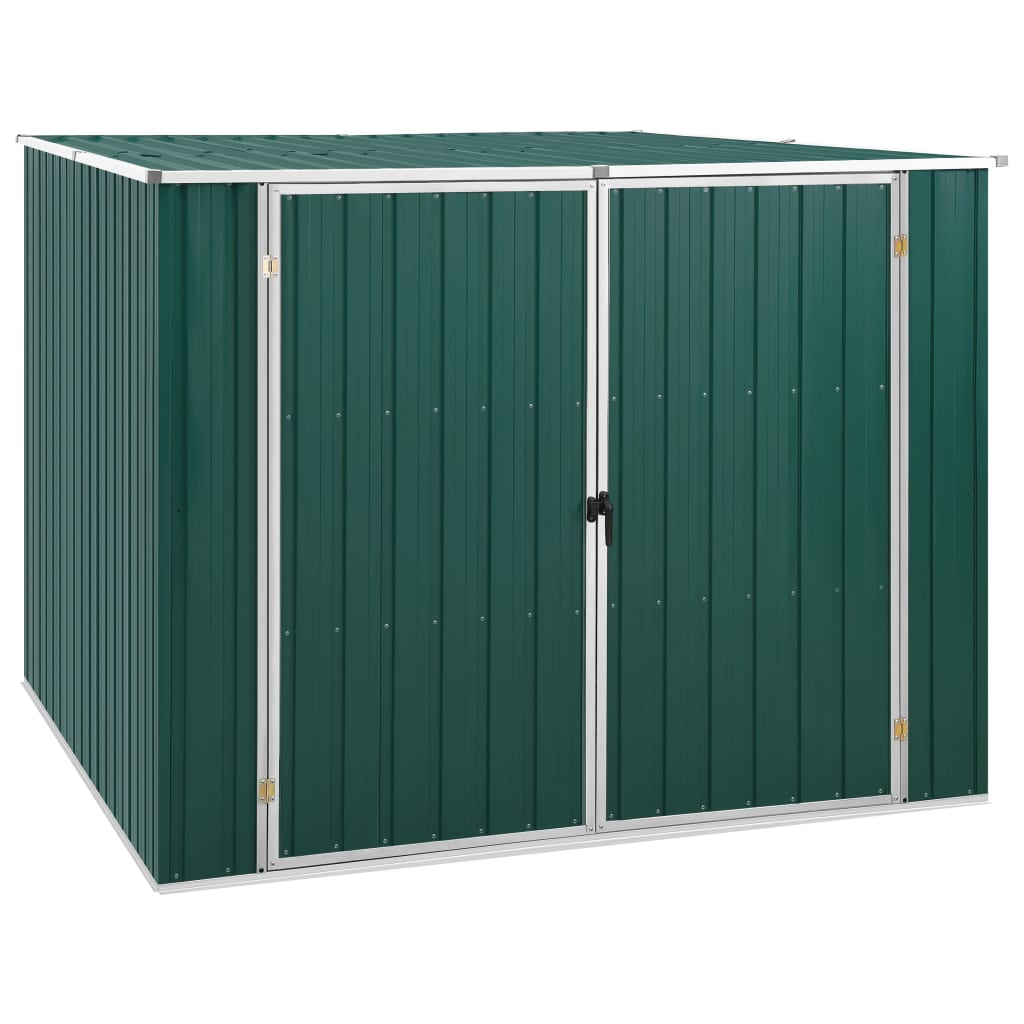 VidaXL Tuinschuur 195x198x159 cm gegalvaniseerd staal groen