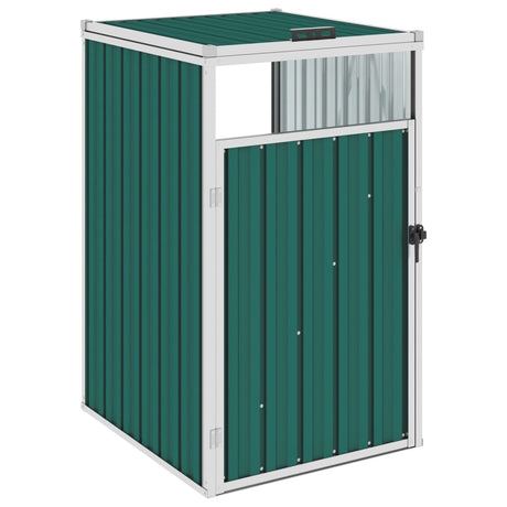 Vidaxl afvalbakberging 72x81x121 cm staal groen