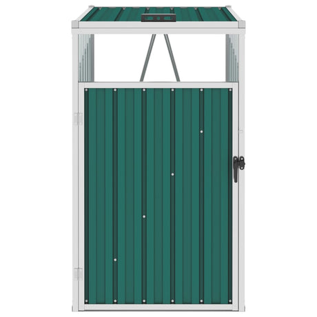 Vidaxl afvalbakberging 72x81x121 cm staal groen