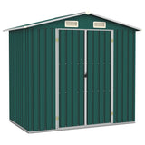 VidaXL Tuinschuur 205x129x183 cm gegalvaniseerd staal groen