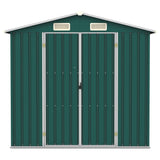 VidaXL Tuinschuur 205x129x183 cm gegalvaniseerd staal groen