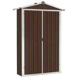 VidaXL Tuinschuur 116x45x175 cm gegalvaniseerd staal bruin