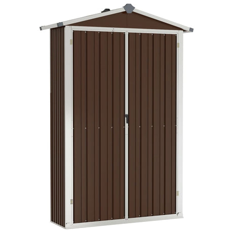 VidaXL Tuinschuur 116x45x175 cm gegalvaniseerd staal bruin