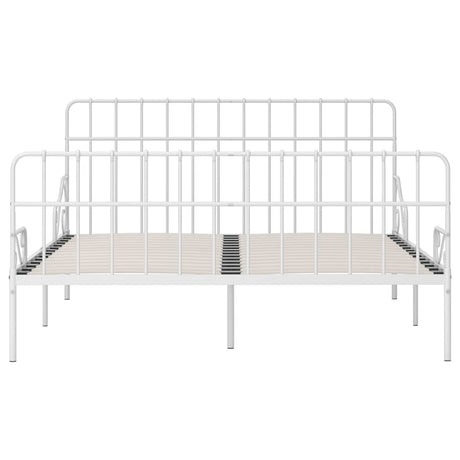Vidaxl bedframe met lattenbodem metaal wit 200x200 cm