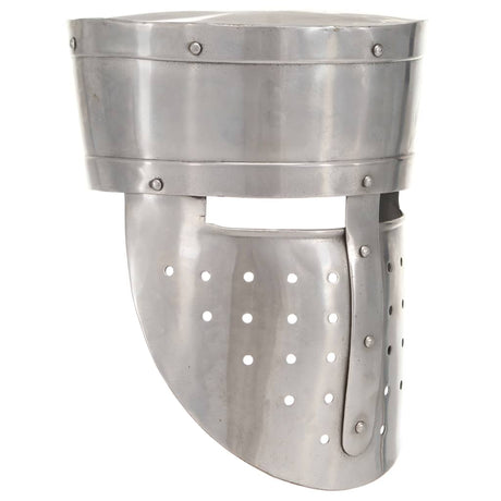 Vidaxl ridderhelm middeleeuws replica larp staal zilverkleurig