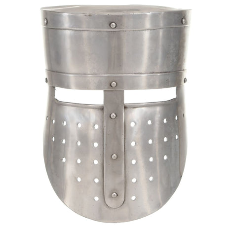 Vidaxl ridderhelm middeleeuws replica larp staal zilverkleurig