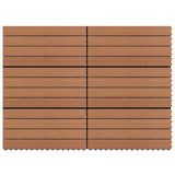 Vidaxl tegels 6 st 1m² 60x30 cm hkc bruin
