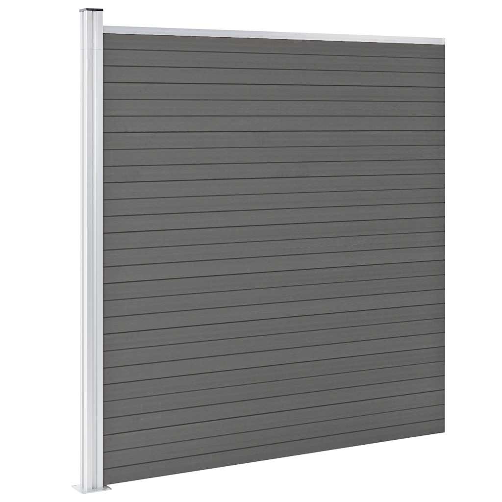 Vidaxl schutting 175x186 cm hkc grijs