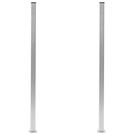Vidaxl schuttingpalen 2 st 185 cm aluminium