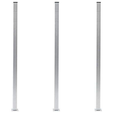 Vidaxl schuttingpalen 3 st 185 cm aluminium