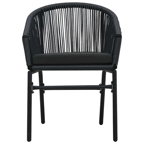 Vidaxl tuinstoelen 2 st pe-rattan zwart