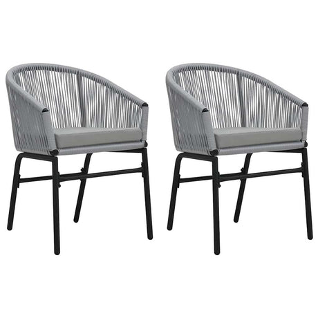Vidaxl tuinstoelen 2 st pe-rattan antracietkleurig