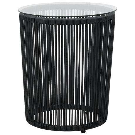 Vidaxl 3-delige bistroset met kussens pe-rattan zwart