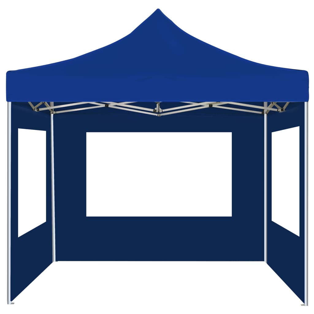 Vidaxl partytent inklapbaar met wanden 2x2 m aluminium blauw