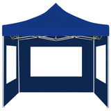 Vidaxl partytent inklapbaar met wanden 2x2 m aluminium blauw