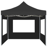 Vidaxl partytent inklapbaar met wanden 2x2 m aluminium antraciet