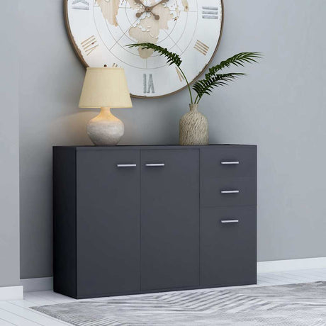 Vidaxl dressoir 105x30x75 cm bewerkt hout grijs
